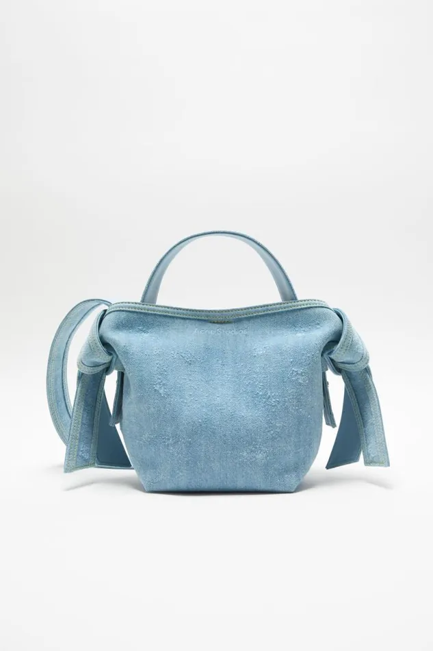Acne Studios Musubi Mini Shoulder Bag Light Blue Man Bags