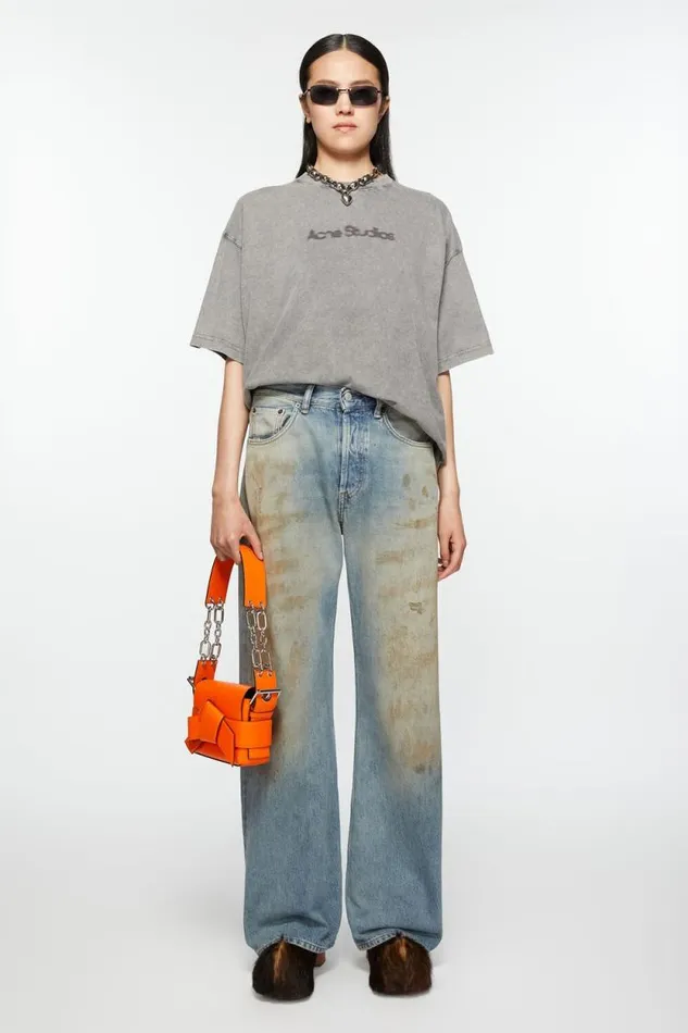 Acne Studios Musubi Shoulder Bag Bright Orange Woman Bags