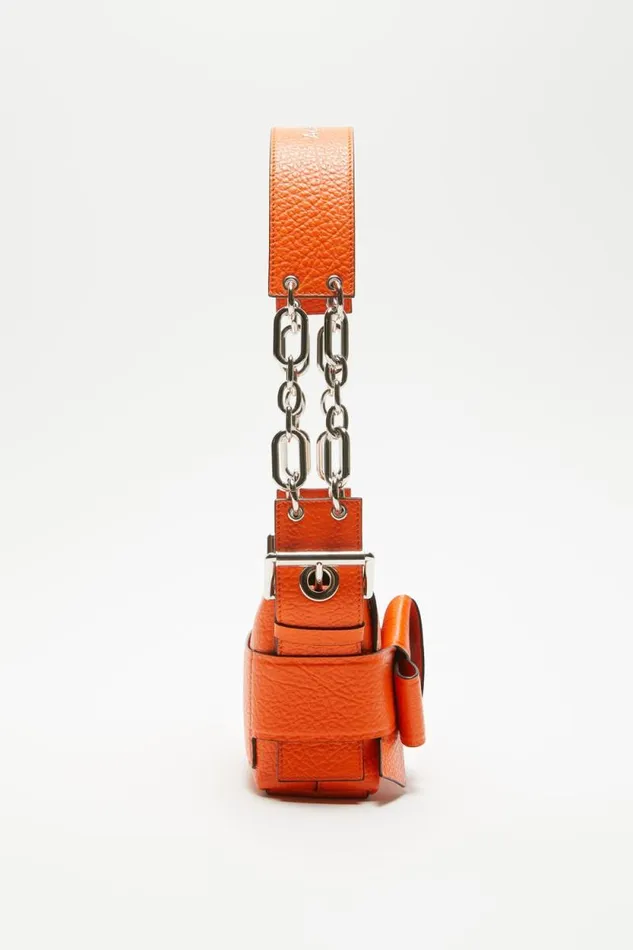 Acne Studios Musubi Shoulder Bag Bright Orange Woman Bags