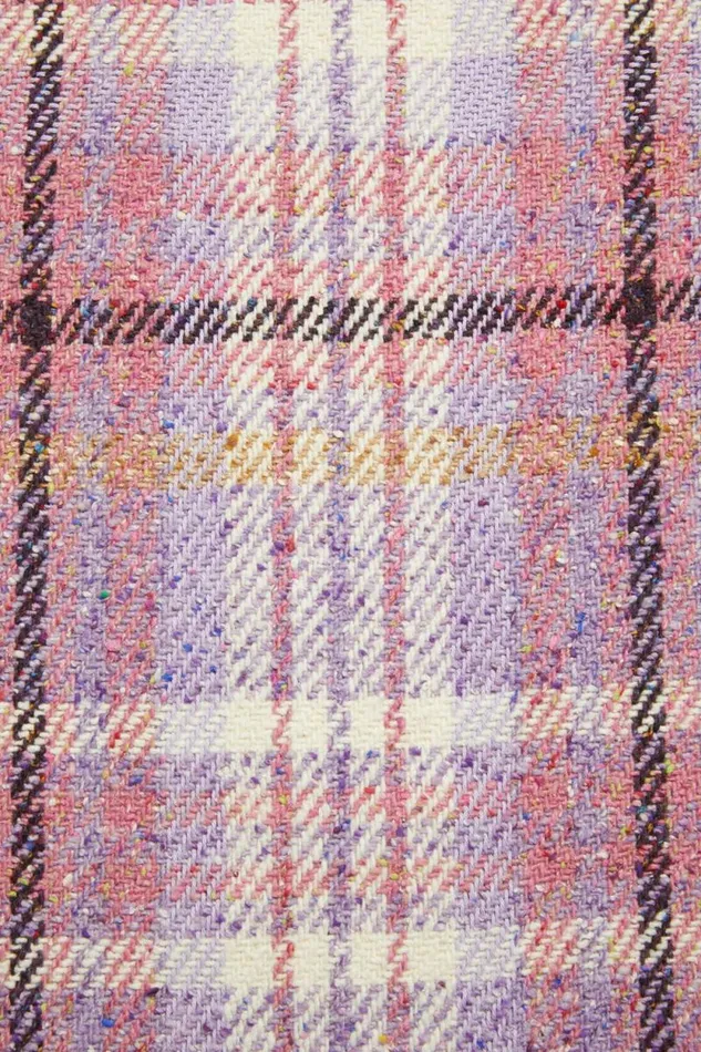 Acne Studios Plaid Fringe Scarf Violet Purple Man Scarves