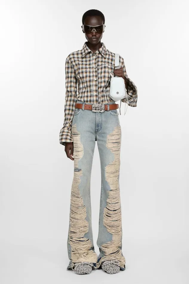 Acne Studios Regular Fit Jeans 8211 2024F Mid Blue Woman Jeans