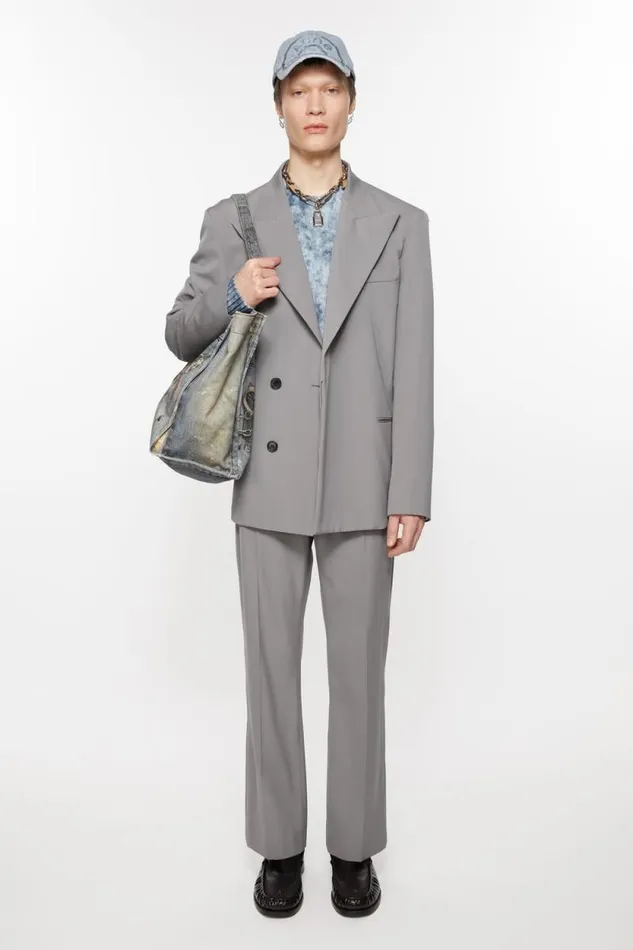 Acne Studios Regular Fit Suit Jacket Cold Grey Man Suit Jackets