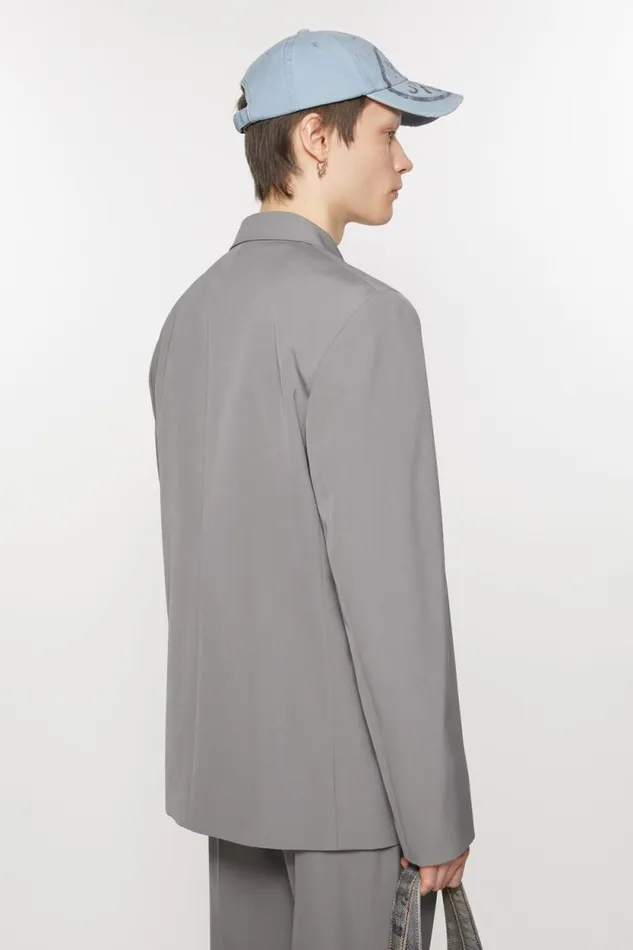 Acne Studios Regular Fit Suit Jacket Cold Grey Man Suit Jackets