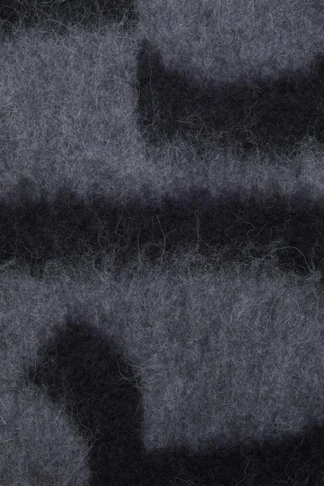 Acne Studios Scarf Wool Alpaca Logo Blackgrey Man Scarves