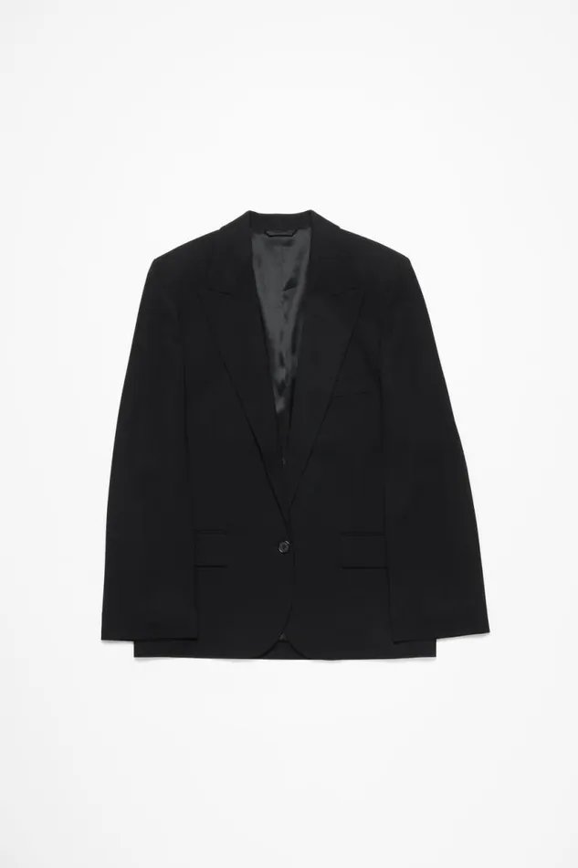Acne Studios Singlebreasted Jacket 8211 Regular Fit Black Woman Suit Jackets