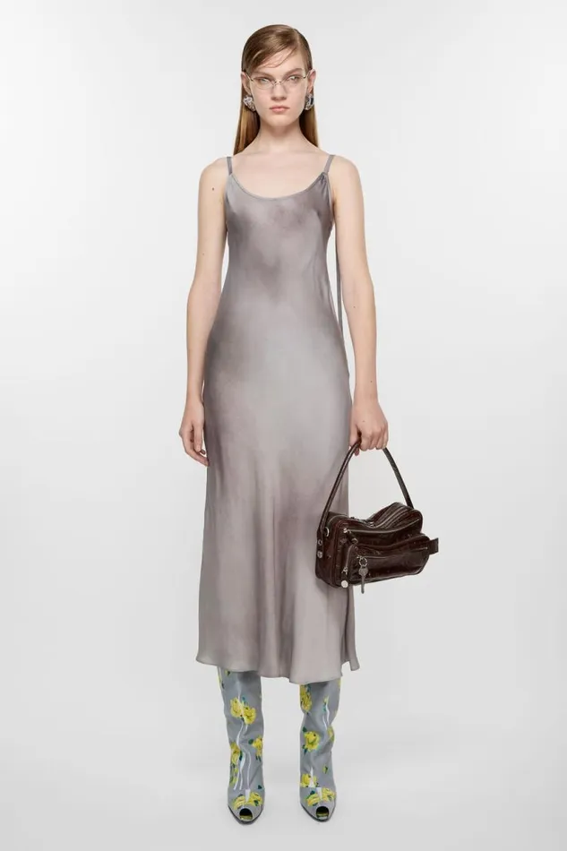 Acne Studios Strap Dress Multi Grey Woman Dresses