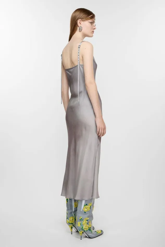 Acne Studios Strap Dress Multi Grey Woman Dresses