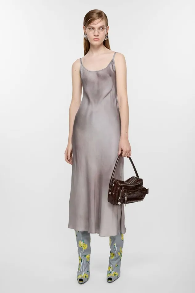 Acne Studios Strap Dress Multi Grey Woman Dresses