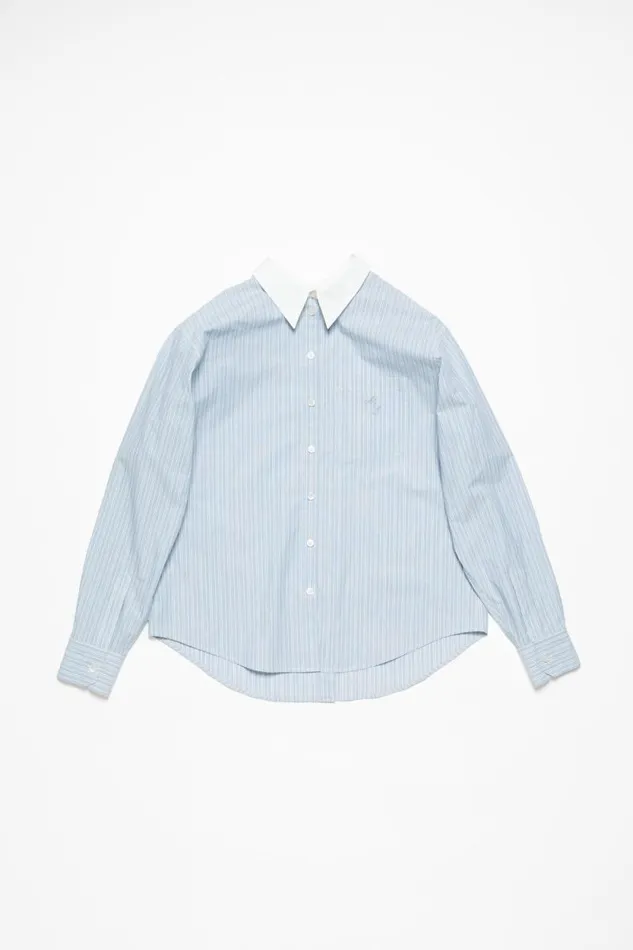 Acne Studios Stripe Buttonup Shirt Bluewhite Woman Shirts and Blouses