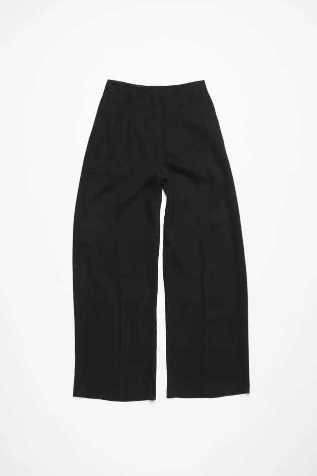 Acne Studios Tailored Wool Blend Trousers Black Woman Trousers