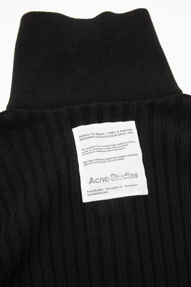 Acne Studios Zip Up Cardigan Black Woman Knitwear