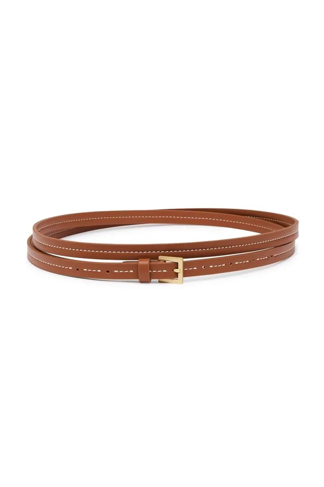 Aje Belts Synergy Wrap Belt Almond Beige 8211 Women