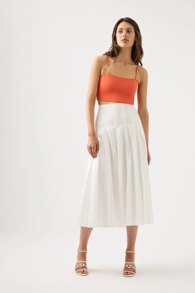 Aje Body and Crepe Knit Lucia Knit Bustier Coral 8211 Women Aje Body and Crepe Knit Lucia Knit Bustier Coral 8211 Women
