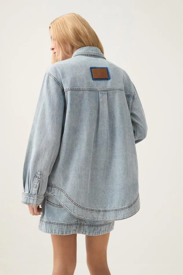 Aje Denim Aura Denim Shirt Sea Spray Wash 8211 Women Aje Denim Aura Denim Shirt Sea Spray Wash 8211 Women