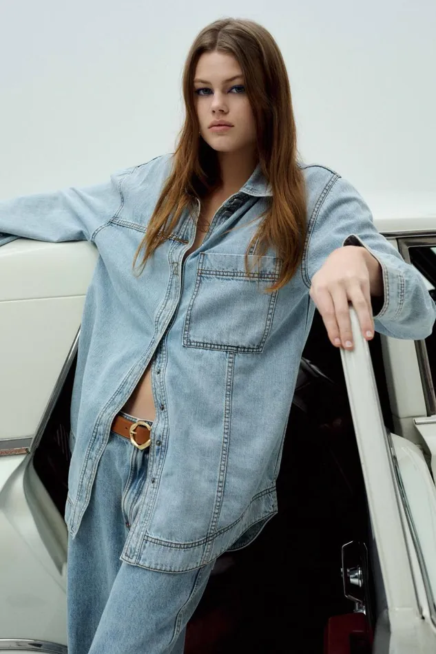 Aje Denim Aura Denim Shirt Sea Spray Wash 8211 Women Aje Denim Aura Denim Shirt Sea Spray Wash 8211 Women