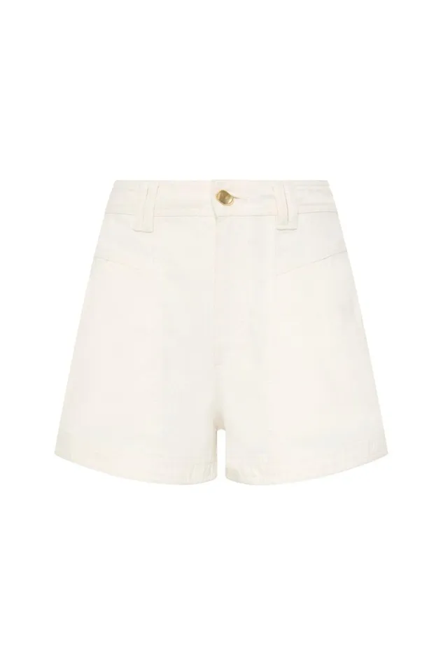 Aje Denim Ren Belmond Denim Short White 8211 Women