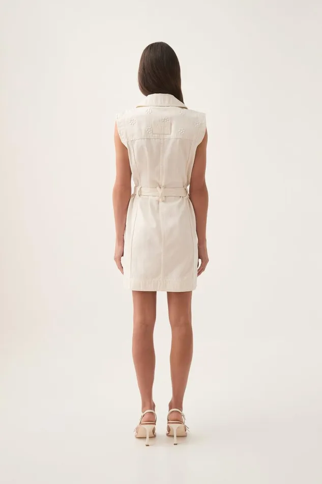 Aje Denim Ren Denim Mini Dress White 8211 Women Aje Denim Ren Denim Mini Dress White 8211 Women