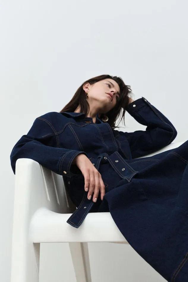 Aje Denim Resonance Denim Midi Dress Indigo 8211 Women