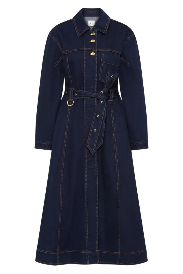 Aje Denim Resonance Denim Midi Dress Indigo 8211 Women Aje Denim Resonance Denim Midi Dress Indigo 8211 Women