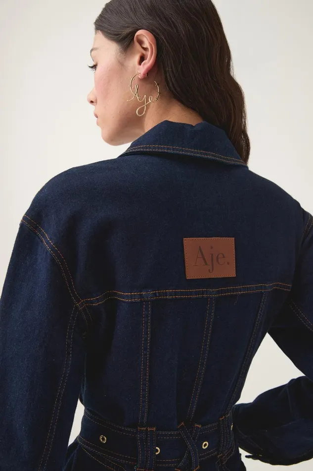 Aje Denim Resonance Denim Midi Dress Indigo 8211 Women Aje Denim Resonance Denim Midi Dress Indigo 8211 Women