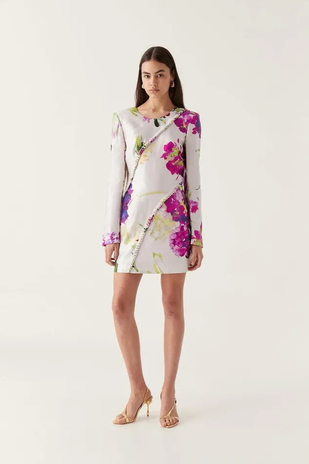 Aje Dresses Arbour Whipstitch Mini Dress Wild Hydrangea 8211 Women