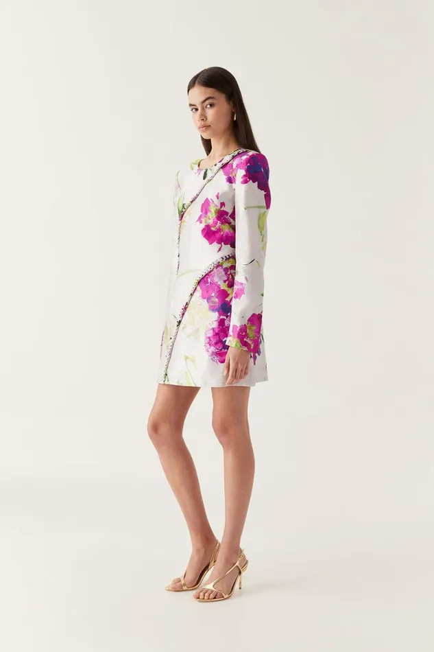 Aje Dresses Arbour Whipstitch Mini Dress Wild Hydrangea 8211 Women