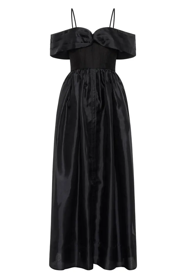 Aje Dresses Cordelia Corseted Maxi Dress Black 8211 Women Aje Dresses Cordelia Corseted Maxi Dress Black 8211 Women