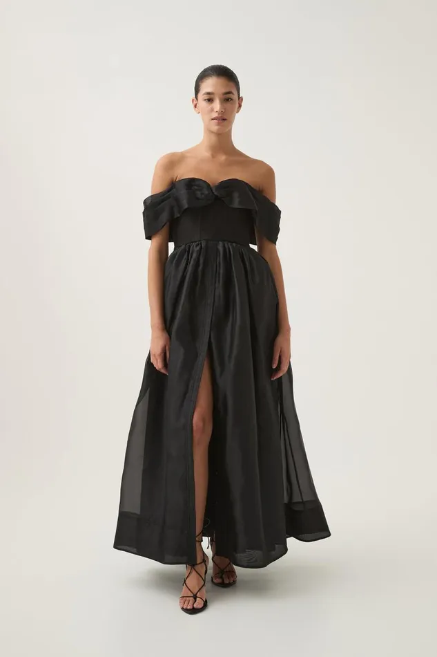 Aje Dresses Cordelia Corseted Maxi Dress Black 8211 Women Aje Dresses Cordelia Corseted Maxi Dress Black 8211 Women