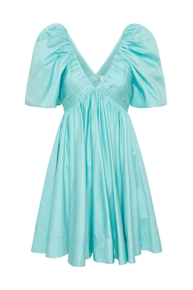 Aje Dresses Gabrielle Plunge Mini Dress Spearmint Blue 8211 Women Aje Dresses Gabrielle Plunge Mini Dress Spearmint Blue 8211 Women