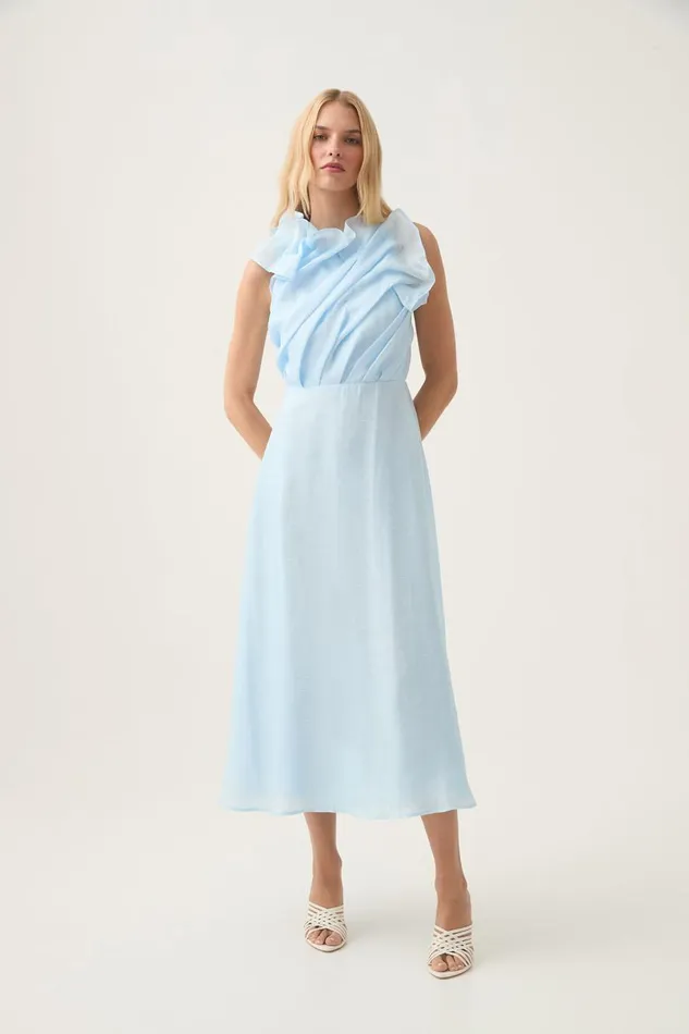 Aje Dresses Genesis Midi Dress Sea Breeze 8211 Women