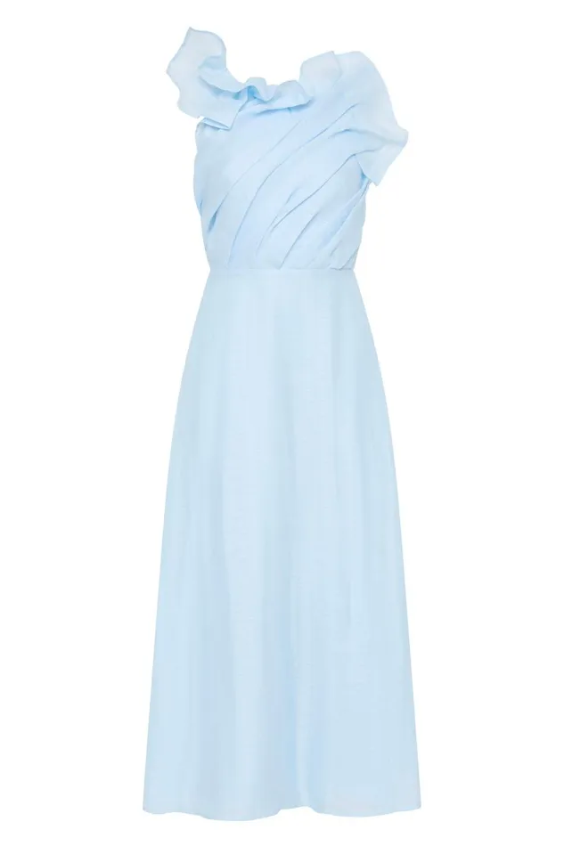 Aje Dresses Genesis Midi Dress Sea Breeze 8211 Women Aje Dresses Genesis Midi Dress Sea Breeze 8211 Women