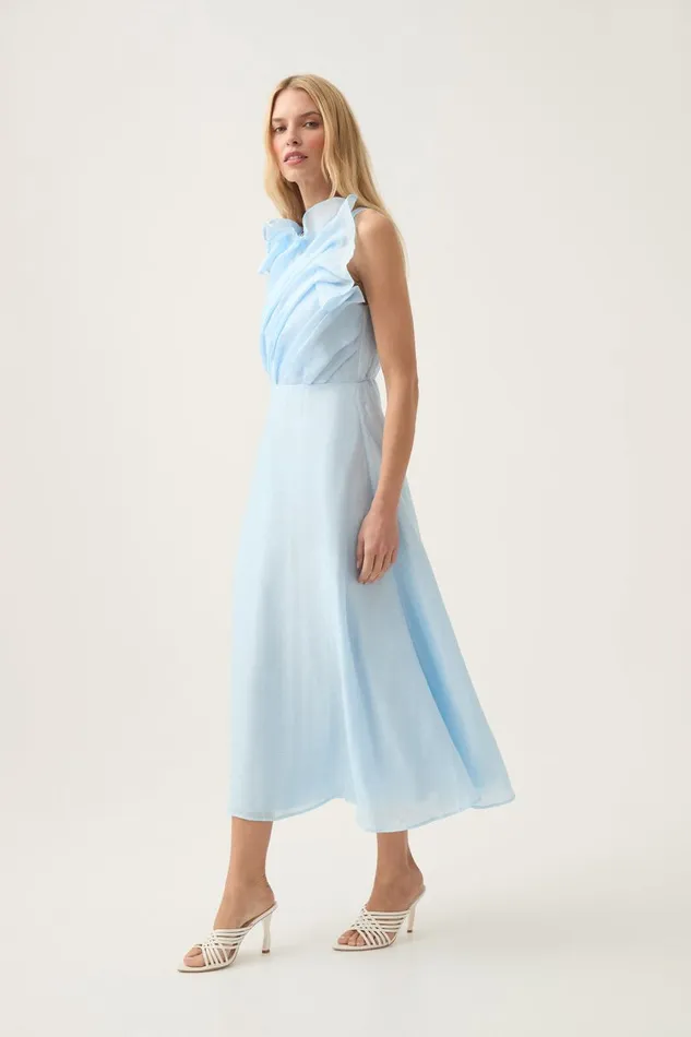 Aje Dresses Genesis Midi Dress Sea Breeze 8211 Women Aje Dresses Genesis Midi Dress Sea Breeze 8211 Women