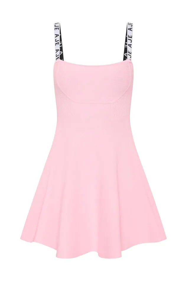 Aje Dresses Leana Knit Mini Dress Sunrise Pink 8211 Women Aje Dresses Leana Knit Mini Dress Sunrise Pink 8211 Women