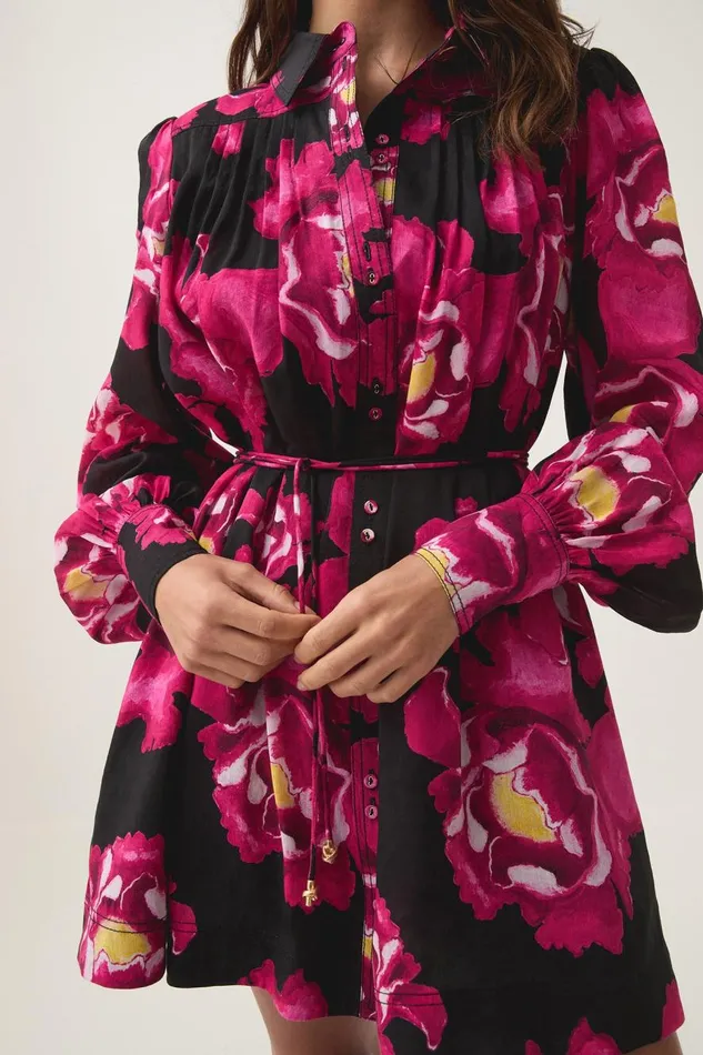 Aje Dresses Lover Gauze Mini Dress Midnight Peony 8211 Women Aje Dresses Lover Gauze Mini Dress Midnight Peony 8211 Women