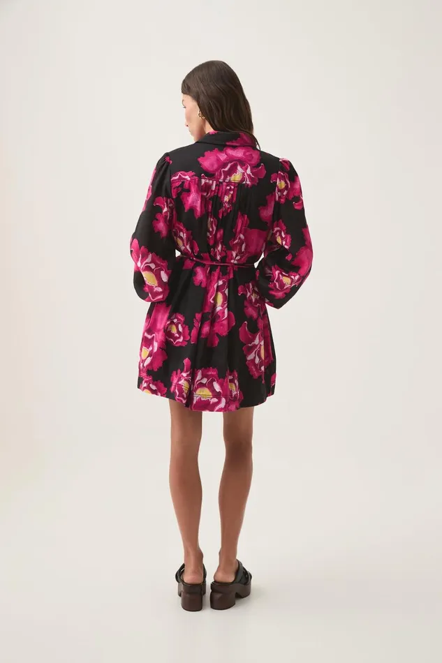 Aje Dresses Lover Gauze Mini Dress Midnight Peony 8211 Women Aje Dresses Lover Gauze Mini Dress Midnight Peony 8211 Women