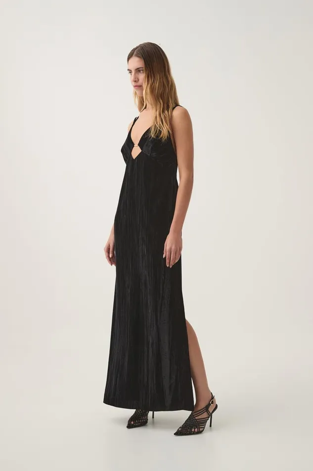 Aje Dresses Moonbow Velvet Maxi Dress Black 8211 Women Aje Dresses Moonbow Velvet Maxi Dress Black 8211 Women