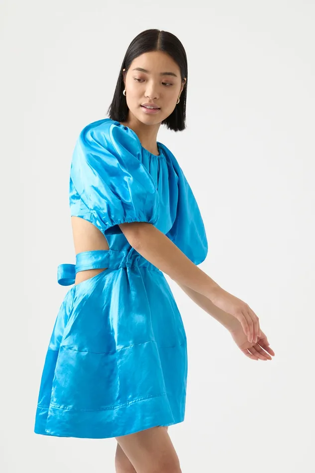 Aje Dresses Psychedelia Cut Out Mini Dress Azure Blue 8211 Women Aje Dresses Psychedelia Cut Out Mini Dress Azure Blue 8211 Women