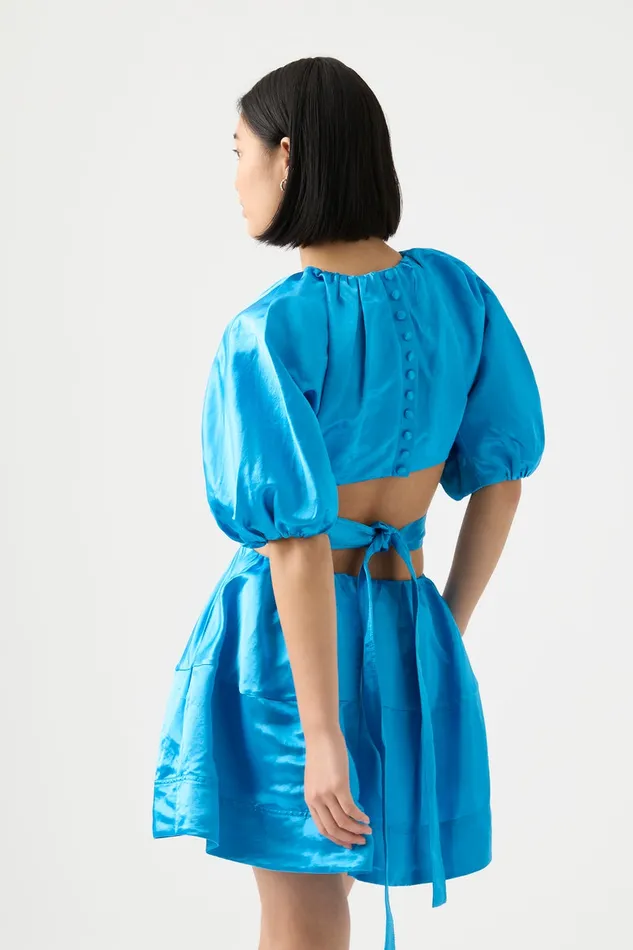 Aje Dresses Psychedelia Cut Out Mini Dress Azure Blue 8211 Women Aje Dresses Psychedelia Cut Out Mini Dress Azure Blue 8211 Women