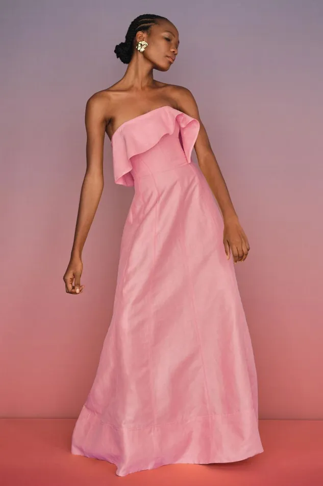 Aje Dresses Shallows Strapless Gown Bon Bon Pink 8211 Women