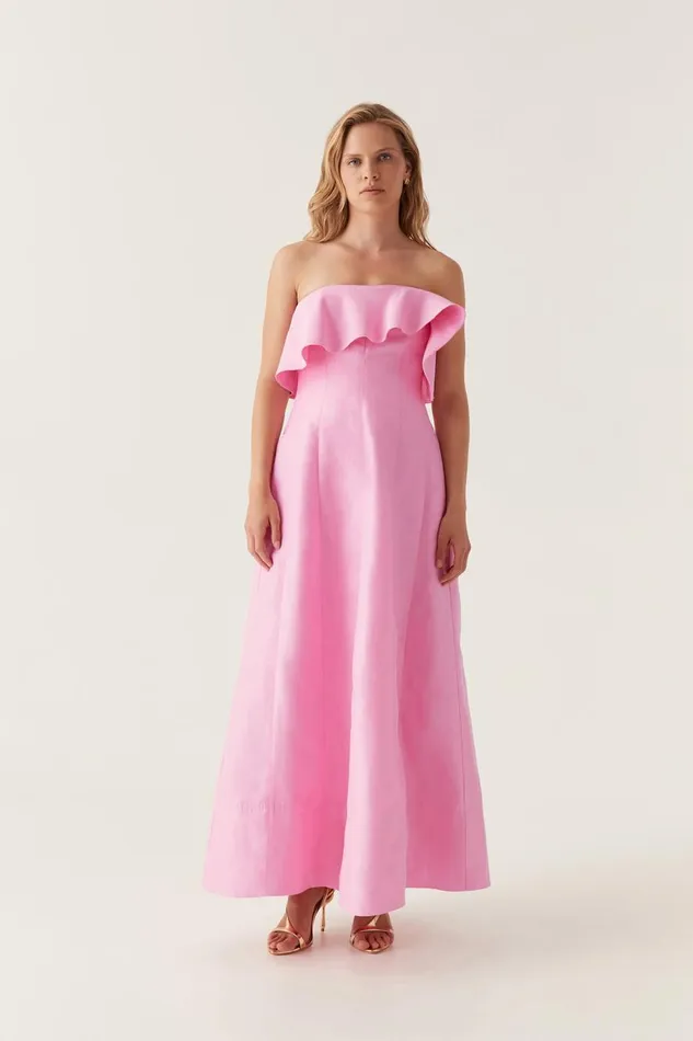 Aje Dresses Shallows Strapless Gown Bon Bon Pink 8211 Women Aje Dresses Shallows Strapless Gown Bon Bon Pink 8211 Women
