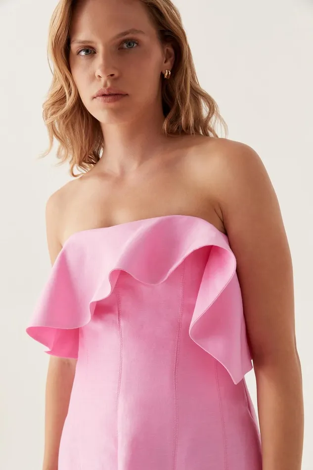 Aje Dresses Shallows Strapless Gown Bon Bon Pink 8211 Women Aje Dresses Shallows Strapless Gown Bon Bon Pink 8211 Women