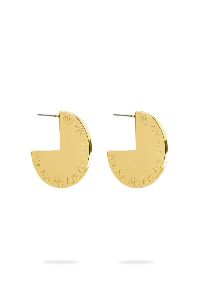 Aje Jewelry Alethia Logo Earring Gold 8211 Women Aje Jewelry Alethia Logo Earring Gold 8211 Women