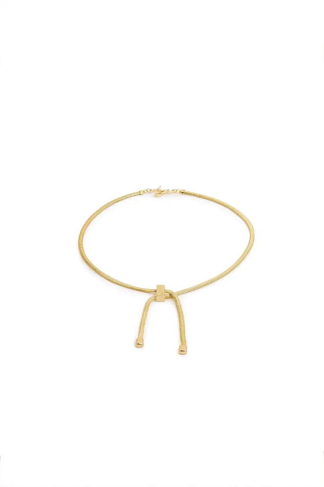 Aje Jewelry Lydie Logo Necklace Gold 8211 Women Aje Jewelry Lydie Logo Necklace Gold 8211 Women