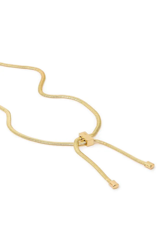 Aje Jewelry Lydie Logo Necklace Gold 8211 Women Aje Jewelry Lydie Logo Necklace Gold 8211 Women