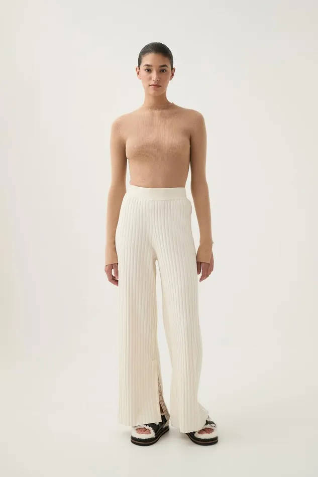 Aje Matching Sets Archer Logo Trim Knit Pant Ivory 8211 Women