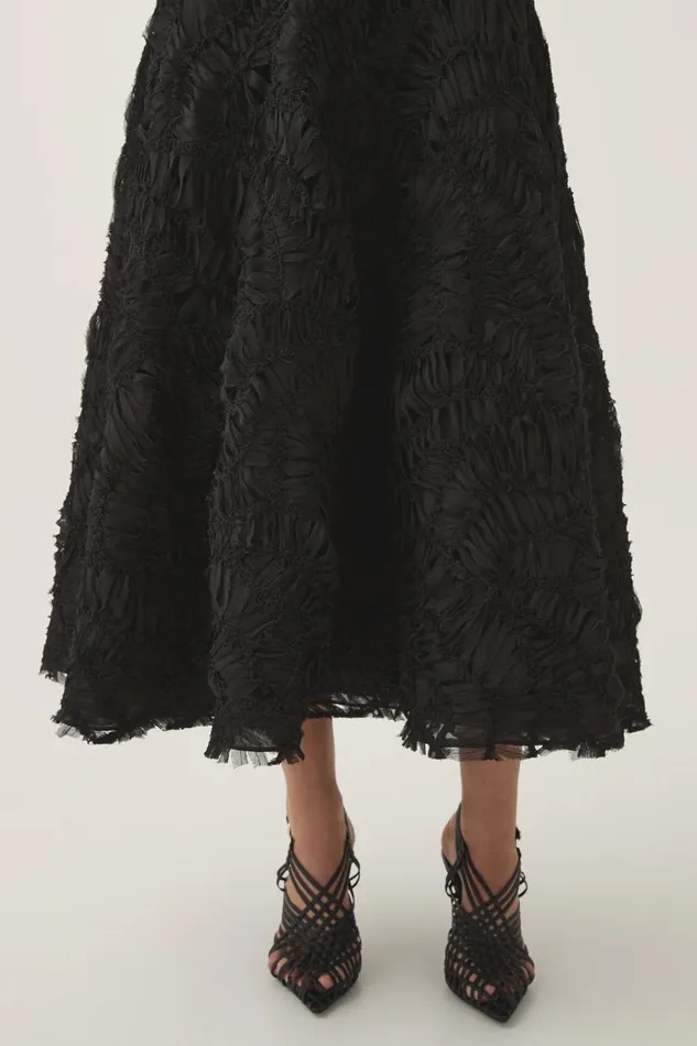 Aje Matching Sets Florential Textured Midi Skirt Black 8211 Women