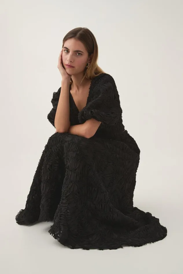 Aje Matching Sets Florential Textured Midi Skirt Black 8211 Women