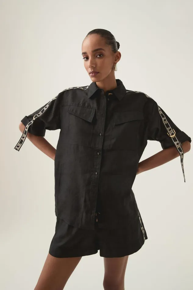 Aje Matching Sets Imogen Logo Shirt Black 8211 Women Aje Matching Sets Imogen Logo Shirt Black 8211 Women