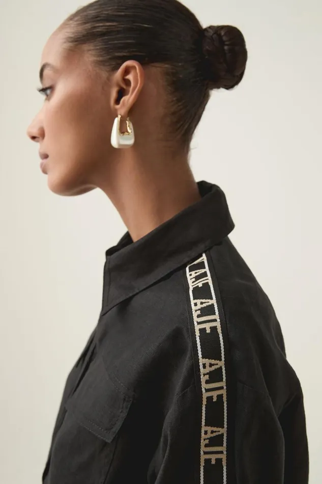 Aje Matching Sets Imogen Logo Shirt Black 8211 Women Aje Matching Sets Imogen Logo Shirt Black 8211 Women