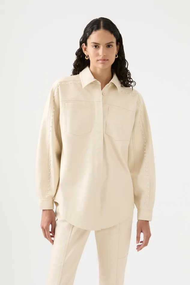 Aje Matching Sets Lumen Pearl Shirt Sandstone Beige 8211 Women Aje Matching Sets Lumen Pearl Shirt Sandstone Beige 8211 Women